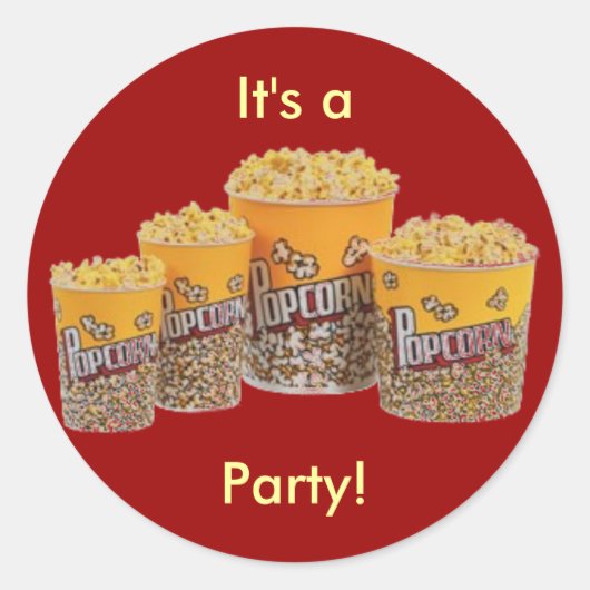 Popcorn party stickers (Voorkant)
