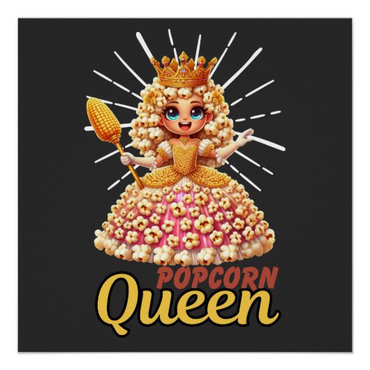 Popcorn Party | TANKTOP | Popcorn queen Shirt Perfect Poster (Voorkant)