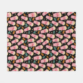 Popcorn Pattern film Night Theater Fun Black Fleece Deken (Voorkant (Horizontaal))