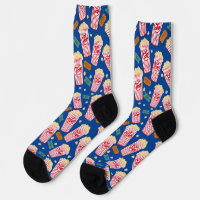 Popcorn Pattern film Night Theater Fun Film Blue