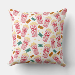 Popcorn Pattern film Night Theater Fun Kussen