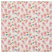 Popcorn Pattern Night Theater Fun White Stof (Swatch)