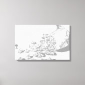 Popcorn Pencil Tekening door Sara Motolanez Canvas Afdruk (Voorkant)