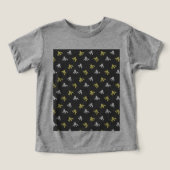 Popcorn Peuter T-Shirt (Grijs & Boter Geel) (Design voorkant)