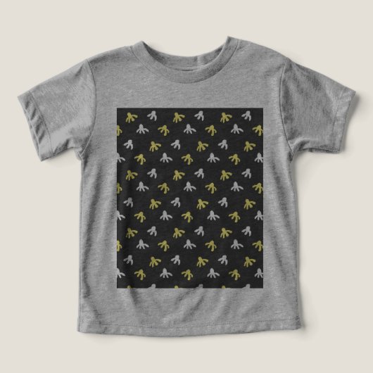 Popcorn Peuter T-Shirt (Grijs & Boter Geel) (Design voorkant)