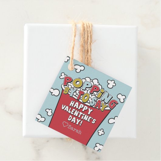 Popcorn Popping by Valentijn Sticker Bedankjes Labels (In situ)