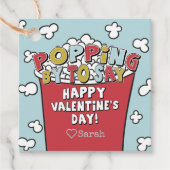 Popcorn Popping by Valentijn Sticker Bedankjes Labels (Voorkant)