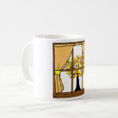 Popcorn Popping op de Abriotboom Koffiemok (Voorkant links)