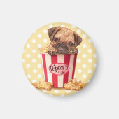 Popcorn Pug Magneet (Voorkant)