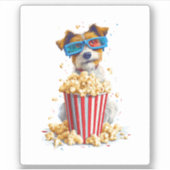 Popcorn Pup � film Night Dog Sticker (Voorkant)