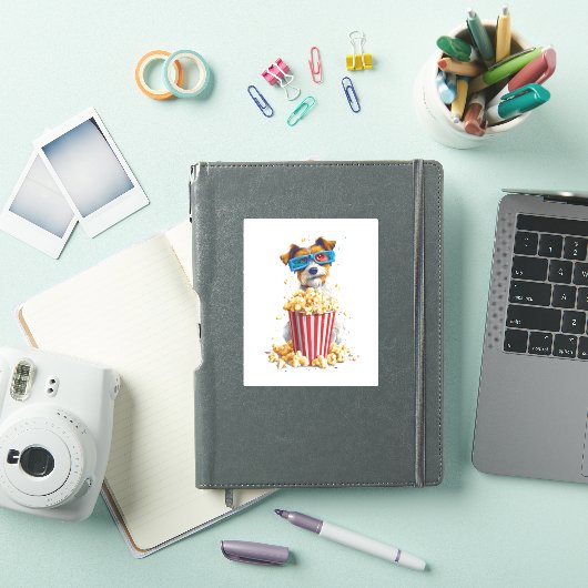 Popcorn Pup � film Night Dog Sticker (iPad Cover)