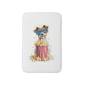 Popcorn Pup � Filmavond Hond Badmat (Voorkant Verticaal)