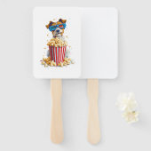 Popcorn Pup � Filmavond Hond Handwaaier (Voorkant en achterkant)