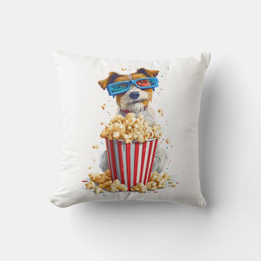 Popcorn Pup � Filmavond Hond Kussen (Voorkant)