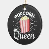 Popcorn Queen Women Girls Movie Popcorn Lover Keramisch Ornament (Links)