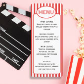 Popcorn Red en White Striped Movie Theme Party Menu