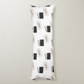 Popcorn Retro Film Bioscoop Monogram Lichaamskussen (Achterkant (Verticaal))