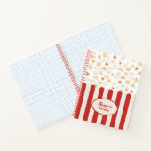Popcorn Retro Film Bioscoop Monogram Notitieboek (Binnen)