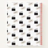 Popcorn Retro Film Bioscoop Monogram Notitieboek (Achterkant)