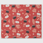 Popcorn Retro Film Cinema Cadeaupapier (Vlak)