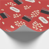 Popcorn Retro Film Cinema Cadeaupapier (Hoek)