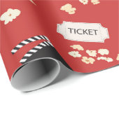 Popcorn Retro Film Cinema Cadeaupapier (Rol Hoek)