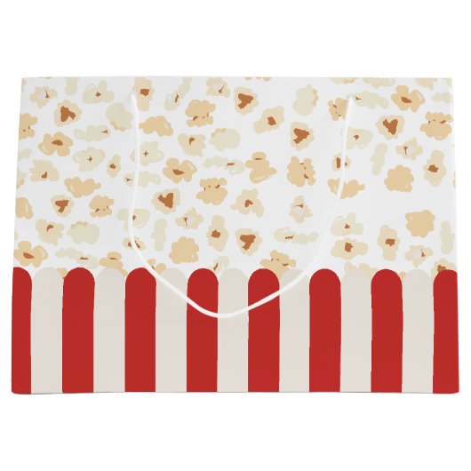 Popcorn Retro Film Cinema Groot Cadeauzakje (Voorkant)