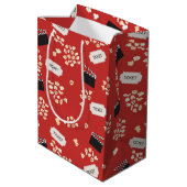 Popcorn Retro Film Cinema Medium Cadeauzakje (Achterkant Gekanteld)