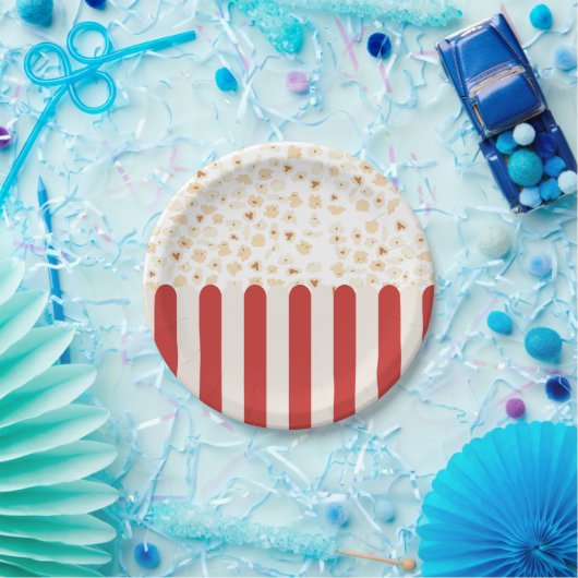 Popcorn Retro Film Cinema Papieren Bordje (Feest)