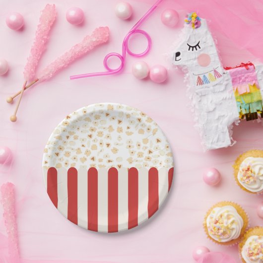 Popcorn Retro Film Cinema Papieren Bordje (Feest)