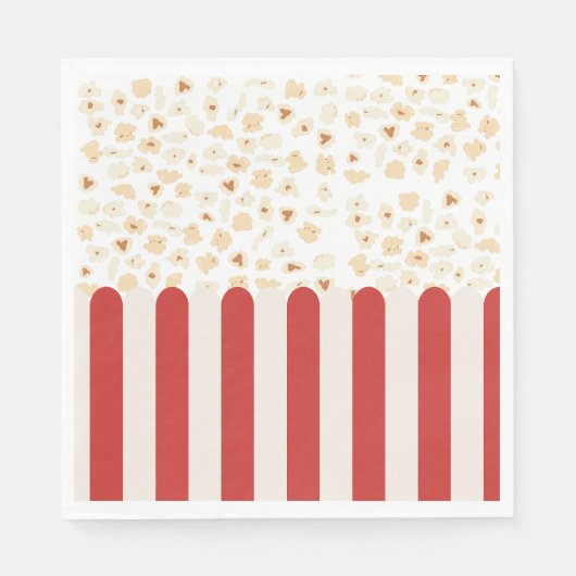 Popcorn Retro Film Cinema Servet (Voorkant)