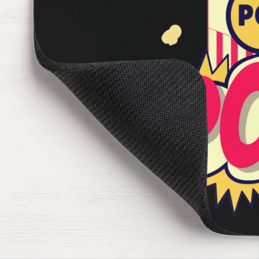 Popcorn  Retro Funny Muismat (Hoek)