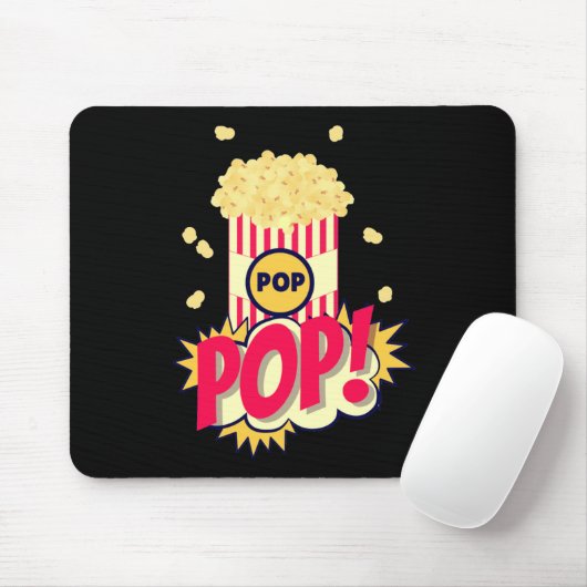 Popcorn  Retro Funny Muismat (Met muis)