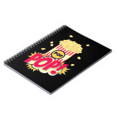 Popcorn  Retro Funny Notitieboek (Linkerzijde)