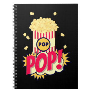 Popcorn  Retro Funny Notitieboek