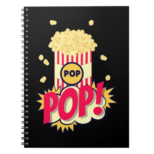 Popcorn  Retro Funny Notitieboek (Voorkant)