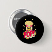 Popcorn  Retro Funny Ronde Button 5,7 Cm (Voorkant /achterkant)