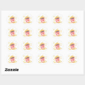 Popcorn Ronde Sticker (Vel)