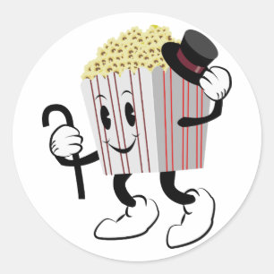 Popcorn Ronde Sticker