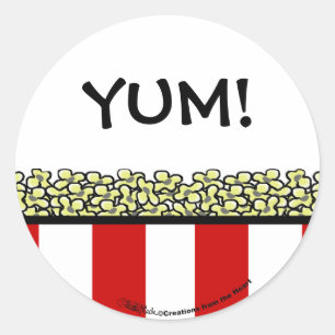 Popcorn Ronde Sticker