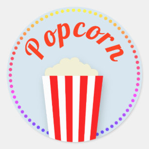 Popcorn Ronde Sticker