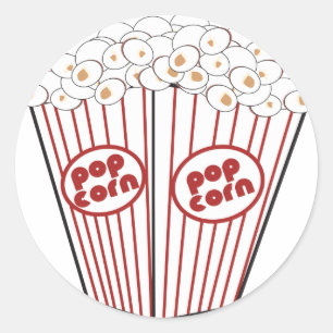 Popcorn Ronde Sticker