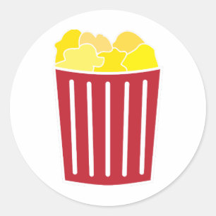 Popcorn Ronde Sticker