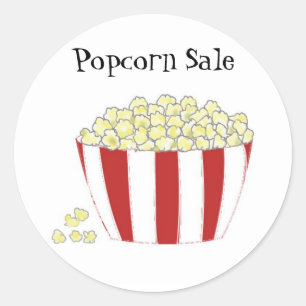 Popcorn Sale Ronde Sticker