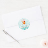 Popcorn; Schattige Ronde Sticker (Envelop)