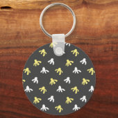 Popcorn Sleutelhanger (donkergrijs & botergeel) (Voorkant)