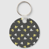 Popcorn Sleutelhanger (donkergrijs & botergeel) (Achterkant)