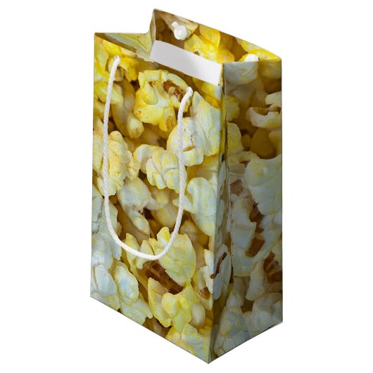 Popcorn Snack Klein Cadeauzakje (Voorkant Gekanteld)