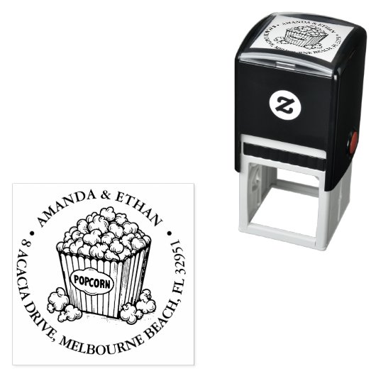 Popcorn Snack Thema Zelfinktende Stempel (In situ)