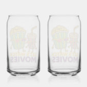 Popcorn & Soda Duo – Movie Night Vibes Blikvorm Glas (Achterkant)